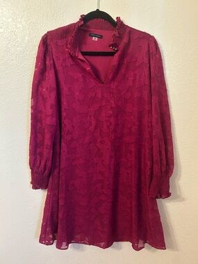 Tommy Hilfiger | Dresses | Tommy Hilfiger Red Lace Long Sleeve Dress |  Poshmark